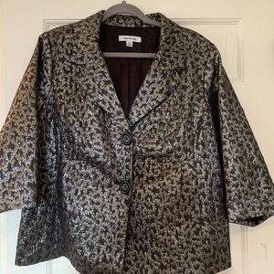 Joan Rivers Metallic plus size blazer